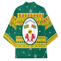 Togo Christmas Kimono with Santa Lion Drummer Gingerbread and National Emblem - Wonder Print Shop