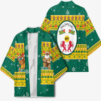 Togo Christmas Kimono with Santa Lion Drummer Gingerbread and National Emblem - Wonder Print Shop