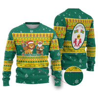 Togo Christmas Ugly Christmas Sweater with Santa Lion Drummer Gingerbread and National Emblem - Wonder Print Shop