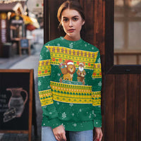 Togo Christmas Ugly Christmas Sweater with Santa Lion Drummer Gingerbread and National Emblem - Wonder Print Shop