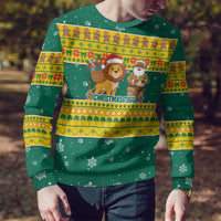 Togo Christmas Ugly Christmas Sweater with Santa Lion Drummer Gingerbread and National Emblem - Wonder Print Shop