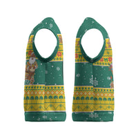 Togo Christmas Knitted V-Neck Vest with Santa Lion Drummer Gingerbread and National Emblem - Wonder Print Shop