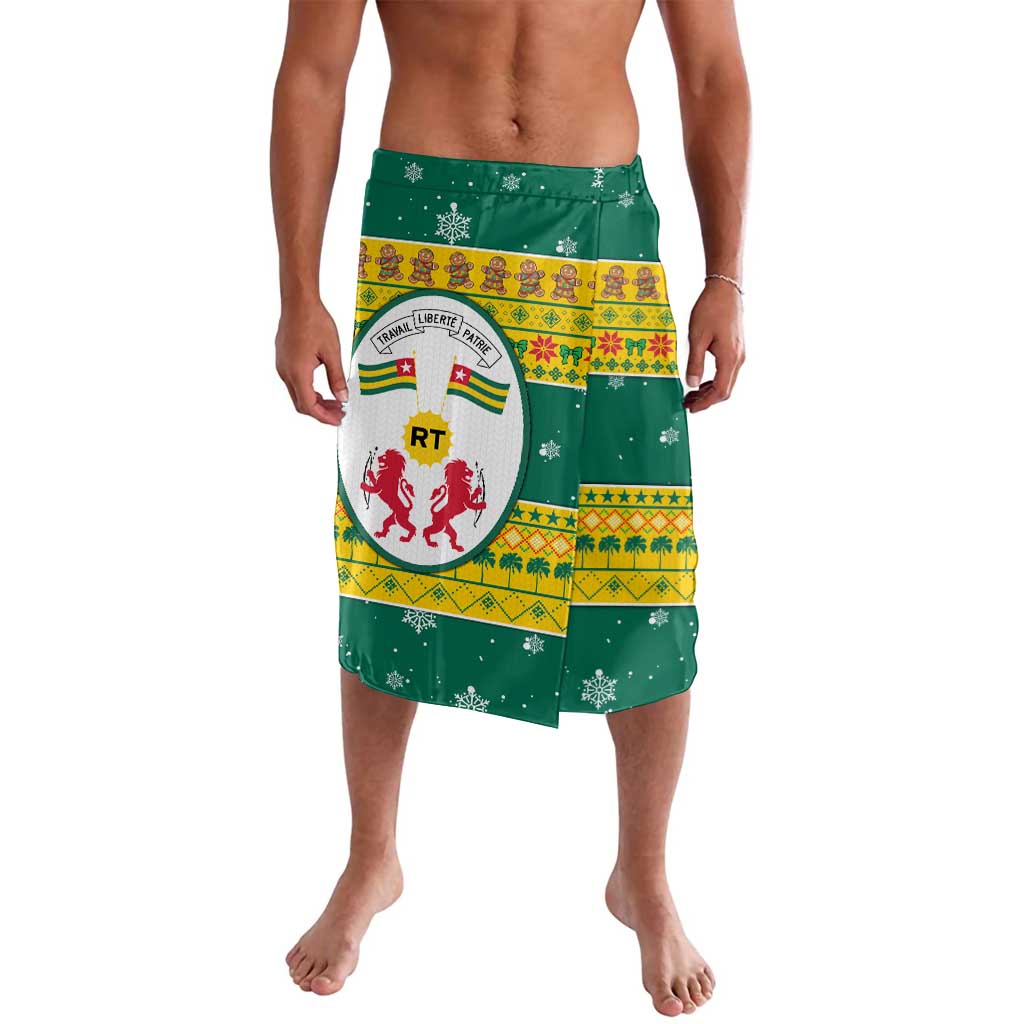Togo Christmas Lavalava with Santa Lion Drummer Gingerbread and National Emblem - Wonder Print Shop