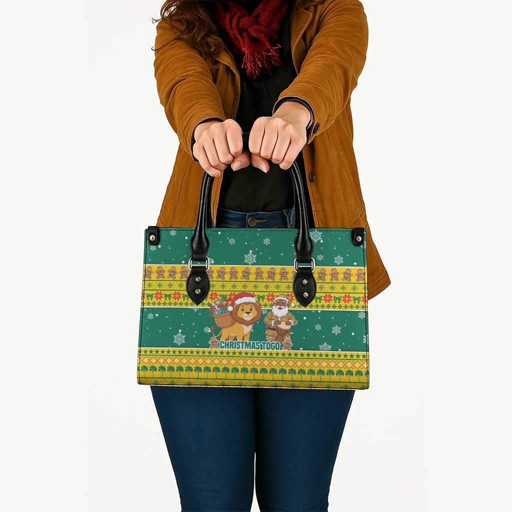 Togo Christmas Leather Bag with Santa Lion Drummer Gingerbread and National Emblem - Wonder Print Shop