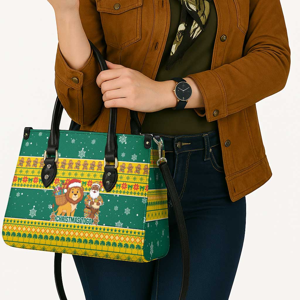 Togo Christmas Leather Bag with Santa Lion Drummer Gingerbread and National Emblem - Wonder Print Shop
