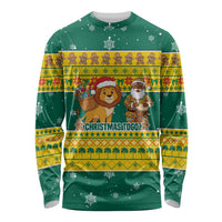 Togo Christmas Long Sleeve Shirt with Santa Lion Drummer Gingerbread and National Emblem - Wonder Print Shop