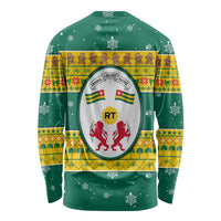 Togo Christmas Long Sleeve Shirt with Santa Lion Drummer Gingerbread and National Emblem - Wonder Print Shop