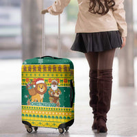 Togo Christmas Luggage Cover with Santa Lion Drummer Gingerbread and National Emblem - Wonder Print Shop