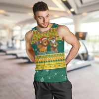Togo Christmas Men Tank Top with Santa Lion Drummer Gingerbread and National Emblem - Wonder Print Shop