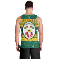 Togo Christmas Men Tank Top with Santa Lion Drummer Gingerbread and National Emblem - Wonder Print Shop