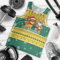 Togo Christmas Men Tank Top with Santa Lion Drummer Gingerbread and National Emblem - Wonder Print Shop