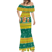 Togo Christmas Mermaid Dress with Santa Lion Drummer Gingerbread and National Emblem - Wonder Print Shop