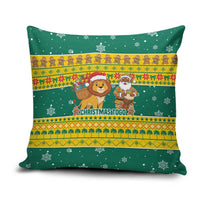 Togo Christmas Pillow Cover with Santa Lion Drummer Gingerbread and National Emblem - Wonder Print Shop