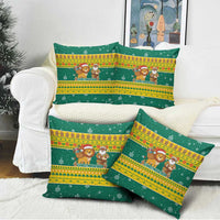 Togo Christmas Pillow Cover with Santa Lion Drummer Gingerbread and National Emblem - Wonder Print Shop
