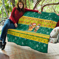 Togo Christmas Quilt with Santa Lion Drummer Gingerbread and National Emblem - Wonder Print Shop