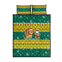Togo Christmas Quilt Bed Set with Santa Lion Drummer Gingerbread and National Emblem - Wonder Print Shop