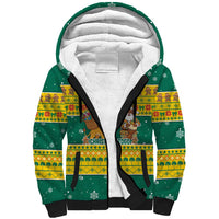 Togo Christmas Sherpa Hoodie with Santa Lion Drummer Gingerbread and National Emblem - Wonder Print Shop