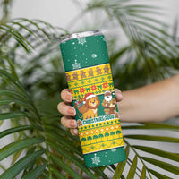 Togo Christmas Skinny Tumbler with Santa Lion Drummer Gingerbread and National Emblem - Wonder Print Shop