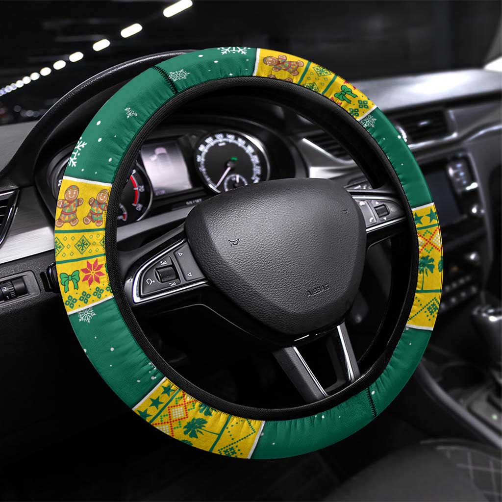 Togo Christmas Steering Wheel Cover with Santa Lion Drummer Gingerbread and National Emblem - Wonder Print Shop