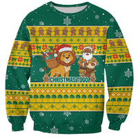 Togo Christmas Sweatshirt with Santa Lion Drummer Gingerbread and National Emblem - Wonder Print Shop