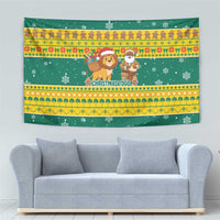 Togo Christmas Tapestry with Santa Lion Drummer Gingerbread and National Emblem - Wonder Print Shop