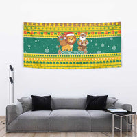 Togo Christmas Tapestry with Santa Lion Drummer Gingerbread and National Emblem - Wonder Print Shop