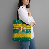 Togo Christmas Tote Bag with Santa Lion Drummer Gingerbread and National Emblem - Wonder Print Shop