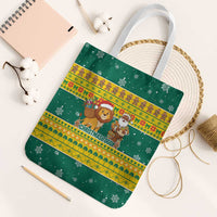 Togo Christmas Tote Bag with Santa Lion Drummer Gingerbread and National Emblem - Wonder Print Shop