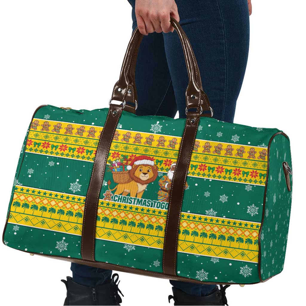 Togo Christmas Travel Bag with Santa Lion Drummer Gingerbread and National Emblem - Wonder Print Shop