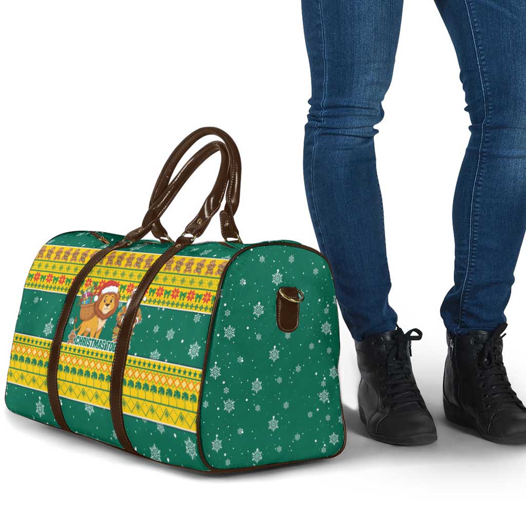 Togo Christmas Travel Bag with Santa Lion Drummer Gingerbread and National Emblem - Wonder Print Shop