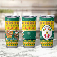 Togo Christmas Tumbler Cup with Santa Lion Drummer Gingerbread and National Emblem - Wonder Print Shop