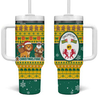 Togo Christmas Tumbler With Handle with Santa Lion Drummer Gingerbread and National Emblem - Wonder Print Shop