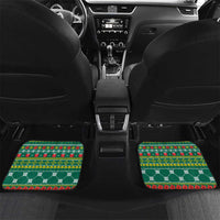 Togo Christmas Car Mats with Santa Poinsettia Flower Tree Gifts and African Print Pattern - Wonder Print Shop