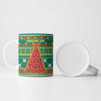 Togo Christmas Ceramic Mug with Santa Poinsettia Flower Tree Gifts and African Print Pattern - Wonder Print Shop
