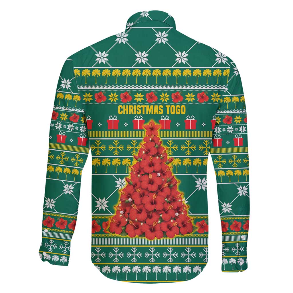Togo Christmas Family Matching Puletasi and Hawaiian Shirt with Santa Poinsettia Flower Tree Gifts and African Print Pattern - Wonder Print Shop