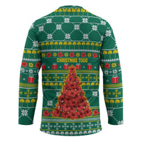 Togo Christmas Hockey Jersey with Santa Poinsettia Flower Tree Gifts and African Print Pattern - Wonder Print Shop