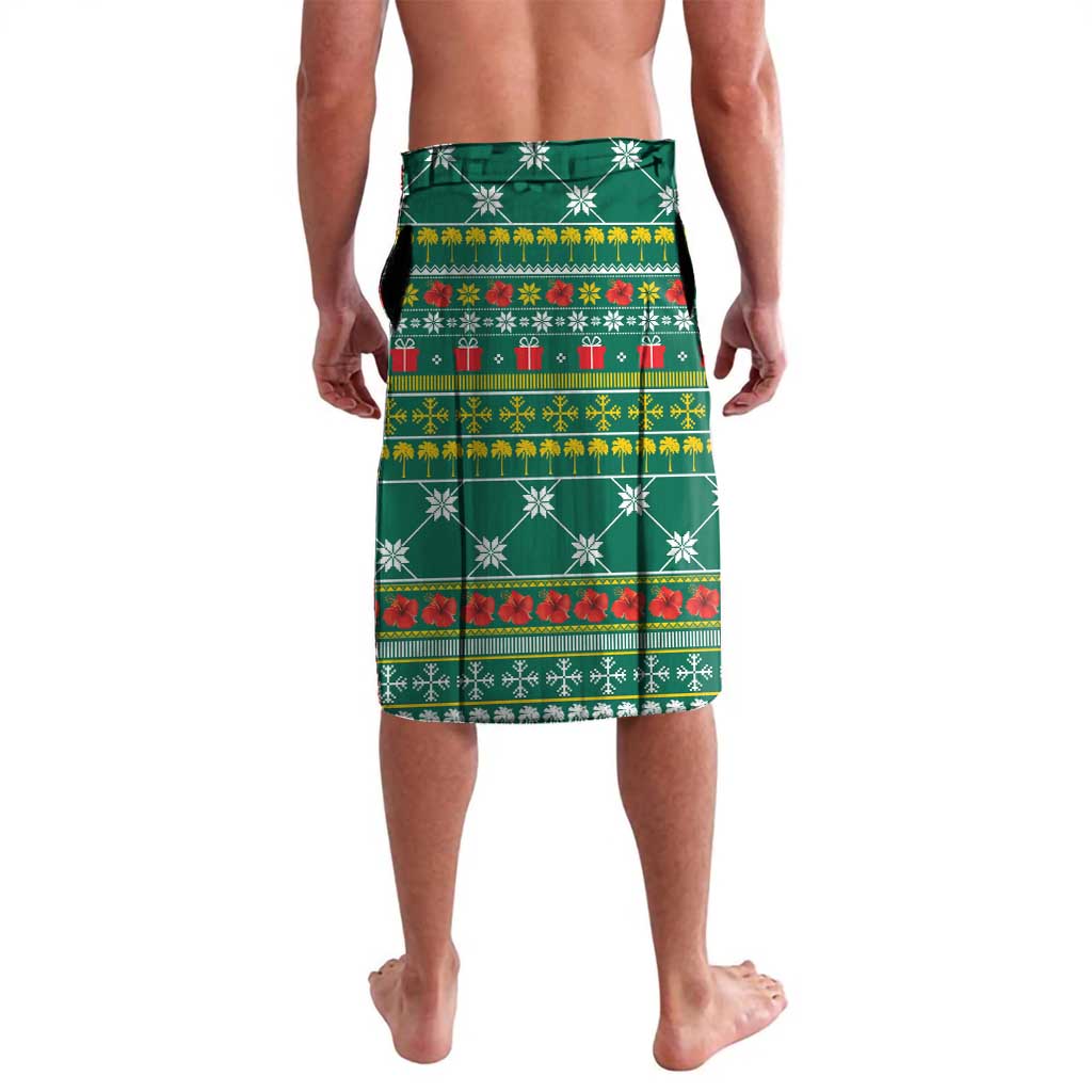 Togo Christmas Lavalava with Santa Poinsettia Flower Tree Gifts and African Print Pattern - Wonder Print Shop