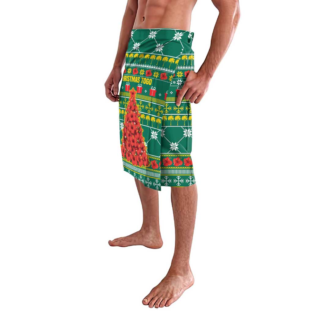 Togo Christmas Lavalava with Santa Poinsettia Flower Tree Gifts and African Print Pattern - Wonder Print Shop