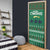 Saudi Arabia Christmas Door Cover with Green Pattern, Traditional Script Motif, and Camel Caravan Silhouette - Wonder Print Shop