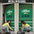 Saudi Arabia Christmas Door Cover with Green Pattern, Traditional Script Motif, and Camel Caravan Silhouette - Wonder Print Shop
