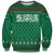 Saudi Arabia Christmas Sweatshirt with Green Pattern, Traditional Script Motif, and Camel Caravan Silhouette - Wonder Print Shop