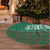 Saudi Arabia Christmas Tree Skirt with Green Pattern, Traditional Script Motif, and Camel Caravan Silhouette - Wonder Print Shop