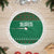 Saudi Arabia Christmas Tree Skirt with Green Pattern, Traditional Script Motif, and Camel Caravan Silhouette - Wonder Print Shop