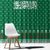 Saudi Arabia Christmas Window Curtain with Green Pattern, Traditional Script Motif, and Camel Caravan Silhouette - Wonder Print Shop
