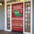 Saudi Arabia Christmas Door Cover with Red Festive Pattern, National Emblem with Palm and Swords, and Map Motif - Wonder Print Shop