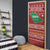Saudi Arabia Christmas Door Cover with Red Festive Pattern, National Emblem with Palm and Swords, and Map Motif - Wonder Print Shop