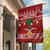 Saudi Arabia Christmas Garden Flag with Red Festive Pattern, National Emblem with Palm and Swords, and Map Motif - Wonder Print Shop