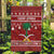 Saudi Arabia Christmas Garden Flag with Red Festive Pattern, National Emblem with Palm and Swords, and Map Motif - Wonder Print Shop
