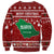 Saudi Arabia Christmas Sweatshirt with Red Festive Pattern, National Emblem with Palm and Swords, and Map Motif - Wonder Print Shop