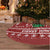Saudi Arabia Christmas Tree Skirt with Red Festive Pattern, National Emblem with Palm and Swords, and Map Motif - Wonder Print Shop